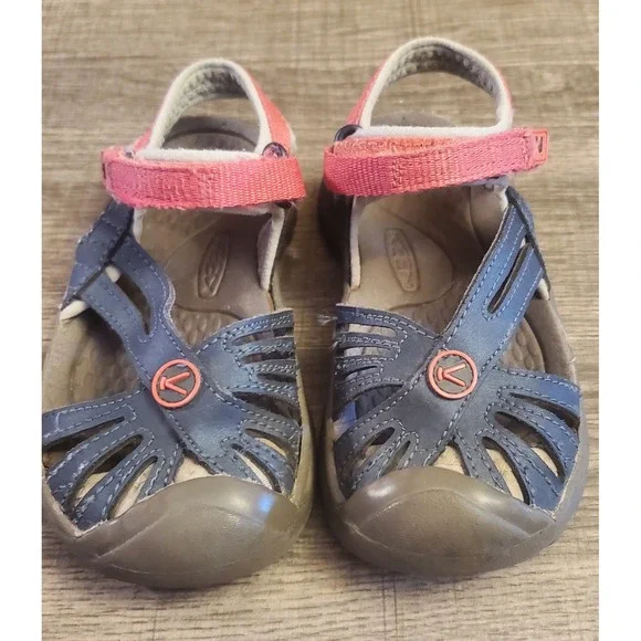 Keen Rose Adjustable Strap Hiking Sandals Toddler Size 9 Navy Pink - Picture 2 of 12